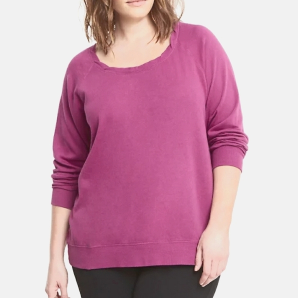 Torrid Pigment Dye Zip Back Long Sleeve Sweatshirt New With Tags
